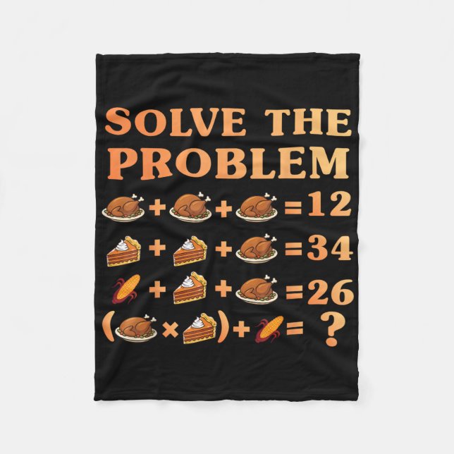 67 Six Seven Meme Math Thanksgiving ekvation Logik Fleecefilt (Framsidan)