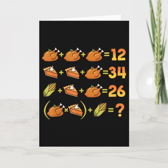 67 Six Seven Meme Math Thanksgiving Ekvation Logik Kort (Framsida)