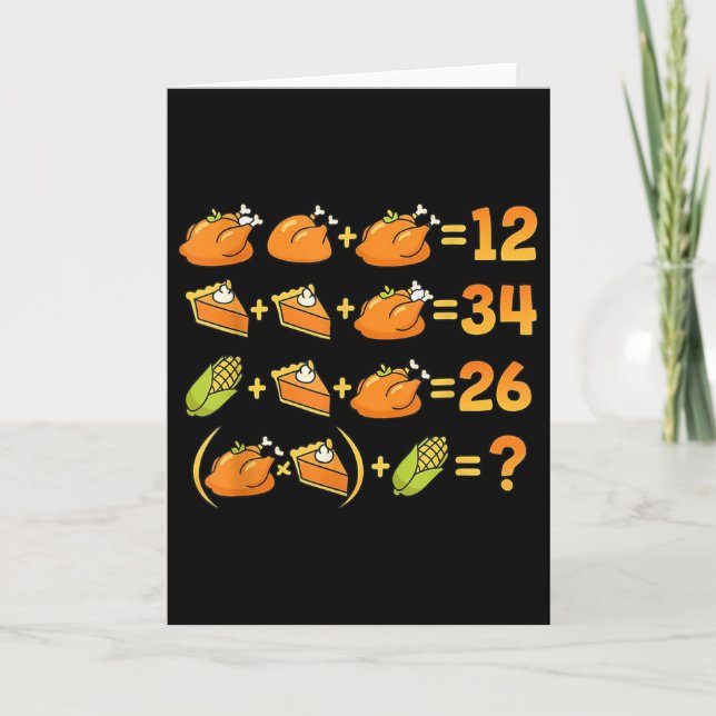67 Six Seven Meme Math Thanksgiving Ekvation Logik Kort (Framsida)