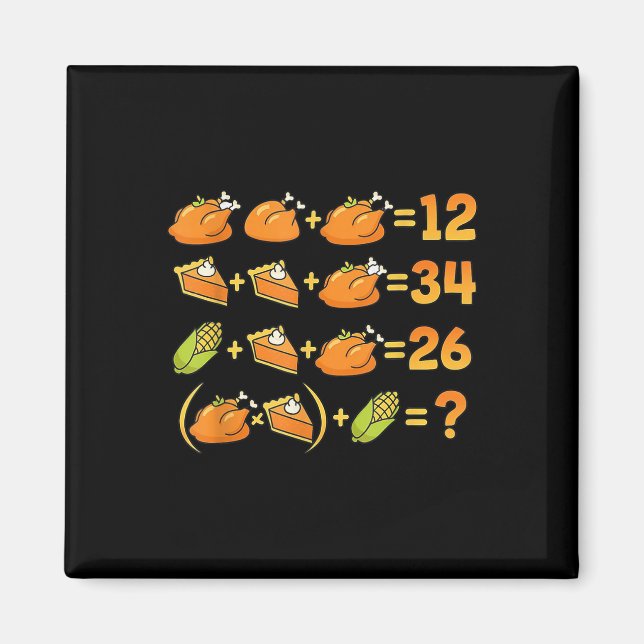 67 Six Seven Meme Math Thanksgiving Ekvation Logik Magnet (Framsidan)