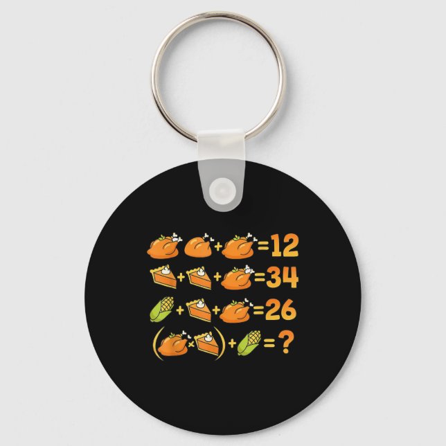 67 Six Seven Meme Math Thanksgiving Ekvation Logik Nyckelring (Framsida)