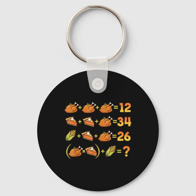 67 Six Seven Meme Math Thanksgiving Ekvation Logik Nyckelring (Framsida)