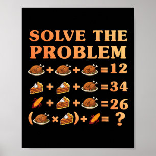 67 Six Seven Meme Math Thanksgiving Ekvation Logik Poster