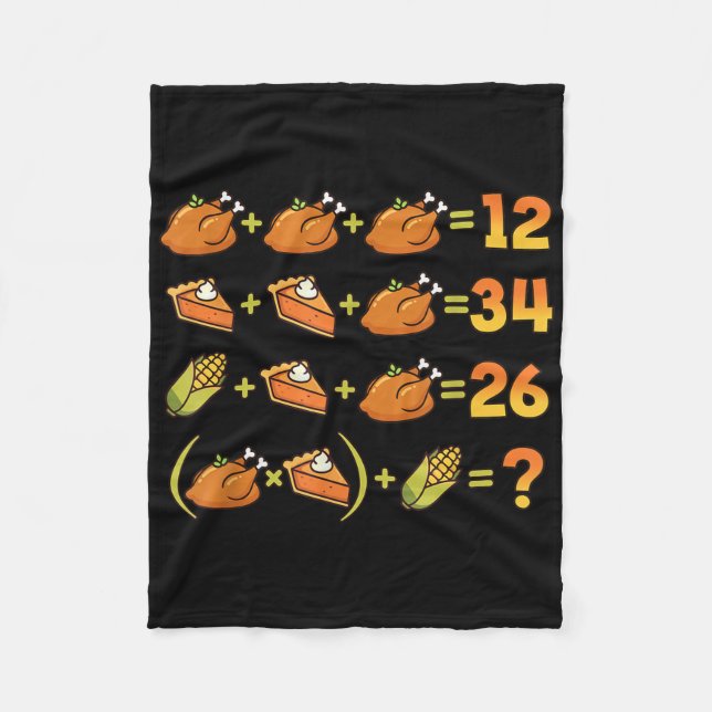 67 Six Seven Meme Math Thanksgiving Equation Logic Fleecefilt (Framsidan)