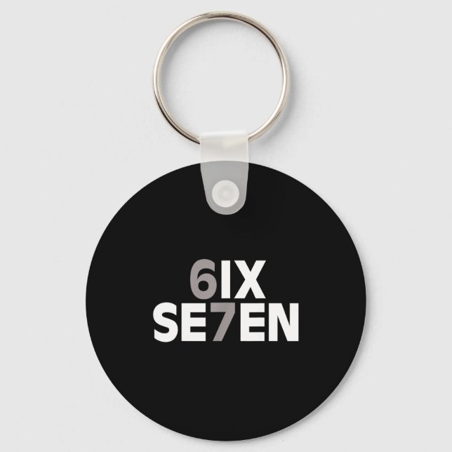 67 Six Seven Meme Rolig Gen Alpha Slang Tonåringar Nyckelring (Framsida)