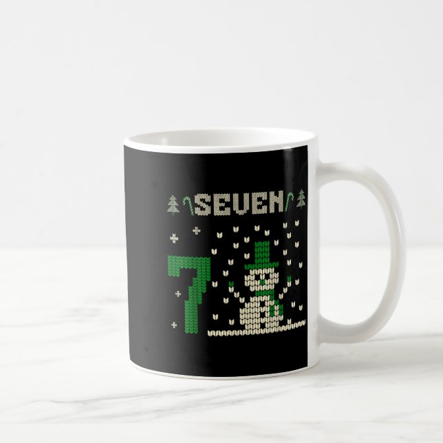 67 Six Seven Meme Snowman Christmas Couple Matchin Kaffemugg (Höger)
