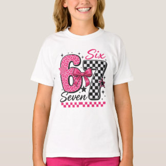 67 Six Seven Pink Retro Pop Culture T Shirt
