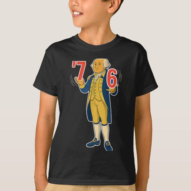 67 Six Seven Rolig George Washington Meme  T Shirt (Framsida)