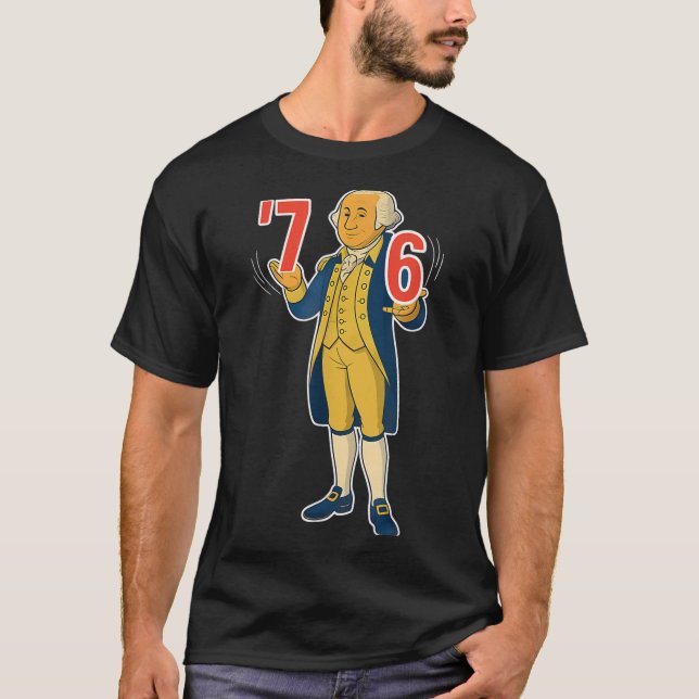 67 Six Seven Rolig George Washington Meme  T Shirt (Framsida)