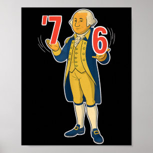 67 Six Seven Rolig George Washington Meme T-shirt_ Poster