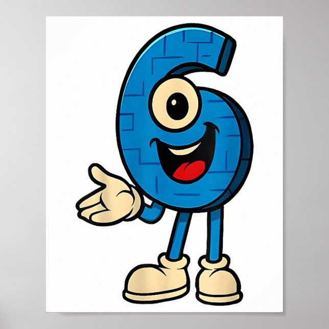 67 Six Seven Rolig Italiensk Brainrot Kid Gaming M Poster (Framsidan)