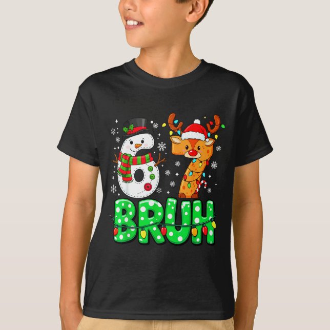 67 Six Seven Rolig Snömann Renar Bruh 6 7 Meme  T Shirt (Framsida)