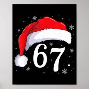 67 Six Seven Santa Roligt Jul 6 7 Meme Män Wo Poster