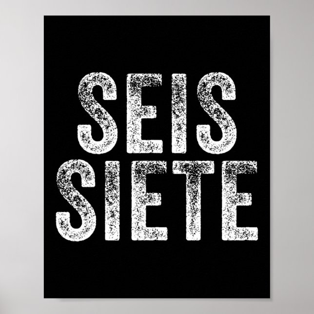 67 Six Seven Seis Siete Spanska Brainrot Jul Poster (Framsidan)