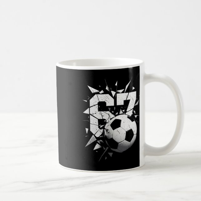 67 Six Seven Soccer Gen Alpha Brainrot Meme  Kaffemugg (Höger)