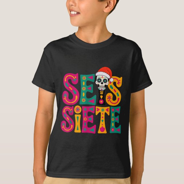 67 Six Seven Spanieacher Bilingual Seis Siete Chri T Shirt (Framsida)