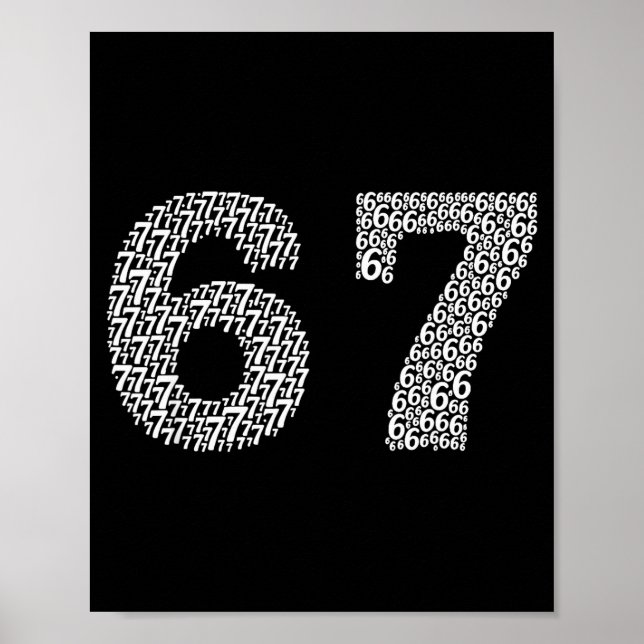 67 Sixty Seven Halloween Costume Design Funny 6 7  Poster (Framsidan)