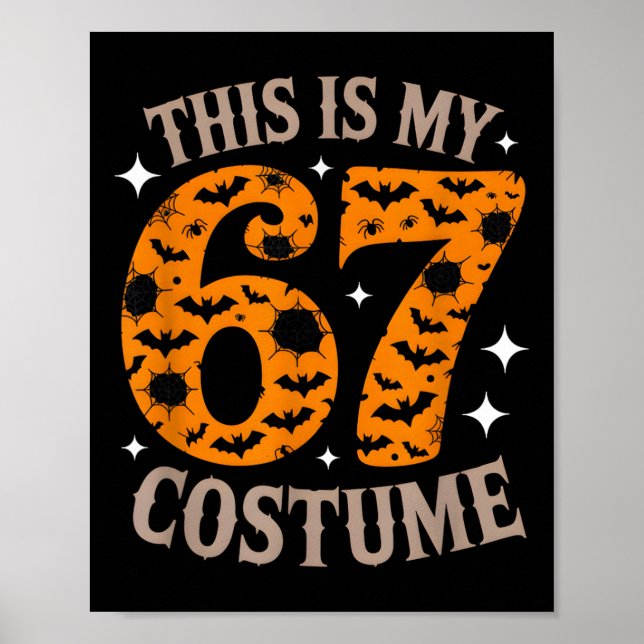 67 Sixty Seven Halloween-kostym Rolig 6 7 Meme De Poster (Framsidan)