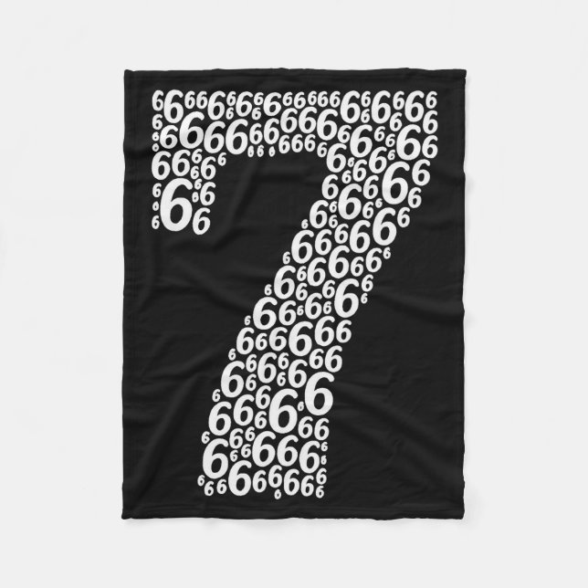 67 Sixty Seven Halloween-kostymdesign Roligt 6 7  Fleecefilt (Framsidan)