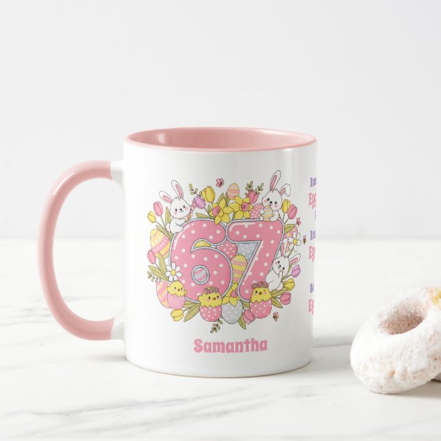 67 skäl till att vi är Ägg-cellenta vänner! Påsk Mugg (Med munk)