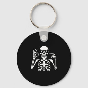 67 Skeleton Funny Sex Seven Gen Alpha Halloween me Nyckelring