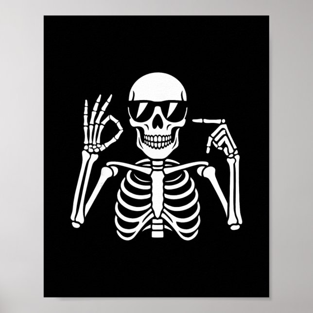 67 Skeleton Funny Sex Seven Gen Alpha Halloween me Poster (Framsidan)