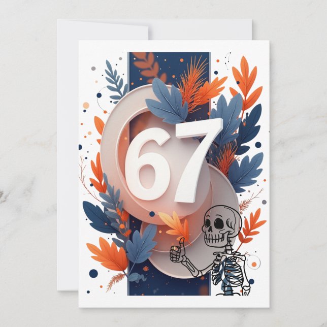 67 Skeleton Hand Halloween Inbjudningar (Framsida)