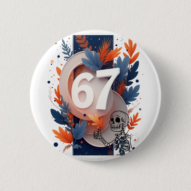 67 Skelett Hand Halloween Knapp (Framsida)