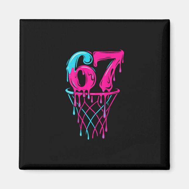 67 Sketll Drip Sex Seven Funny Gen Alpha Magnet (Framsidan)