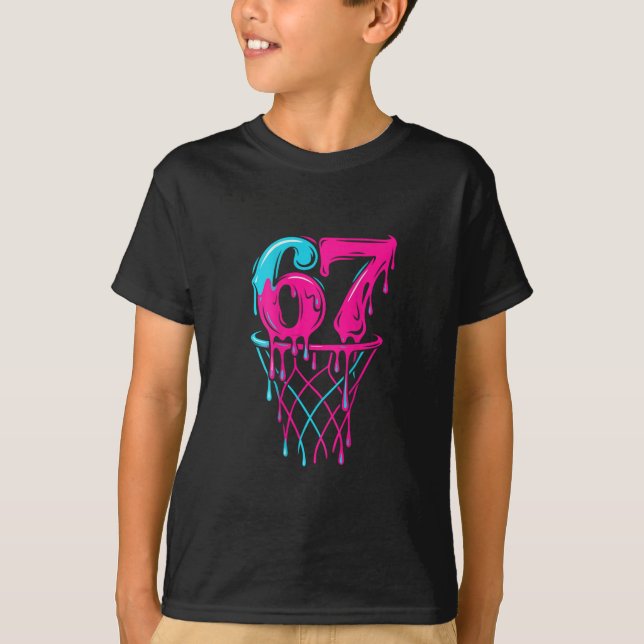 67 Sketll Drip Six Seven Funny Gen Alpha  T Shirt (Framsida)