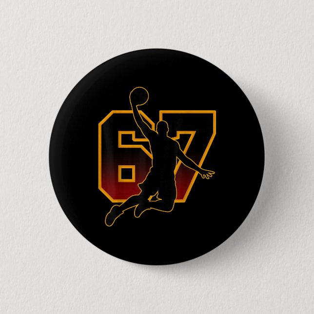 67 Sketll Meme Slam Dunk Position Six Seven Game T Knapp (Framsida)