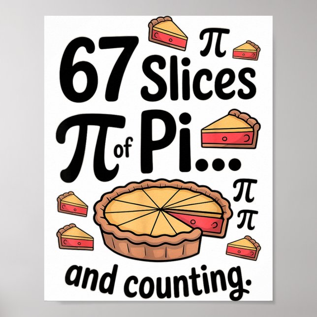 67 skivor Pi... Och Räkna För Efterrätten Pie Hu Poster (Framsidan)