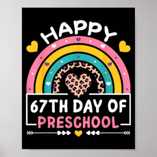 67 Skoldagar Glad 67:e Skoldagen För Förskolelärar Poster