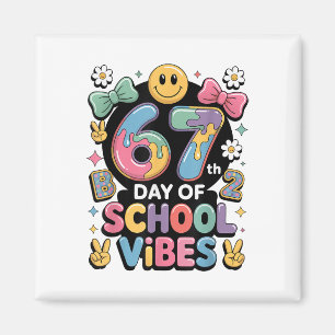 67 Skoldagar Meme100:e Skoldagen Vibes Pi Magnet