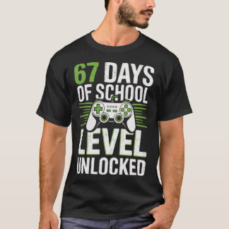 67 skoldagar nivå upplåst retro t shirt
