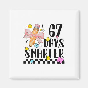67 Skoldagar Rolig 67 Dagar Smartare Student T-Shi Magnet