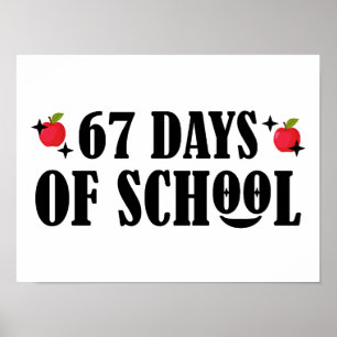 67 Skoldagar Rolig Six Seven Meme Poster