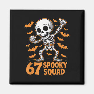 67 Skumma Squad Halloween Skelett 6 7 Meme Sex Sju Magnet