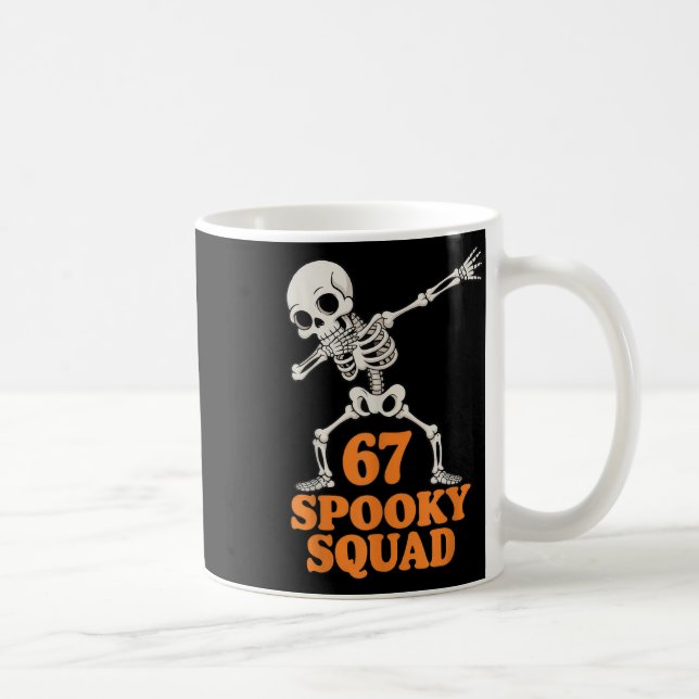 67 Skumma Squad Halloween-skelett  Kaffemugg (Höger)
