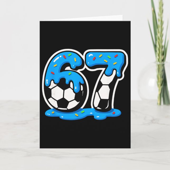 67 Soccer Ice Cream Drip Brain Rot Meme  Kort (Framsida)