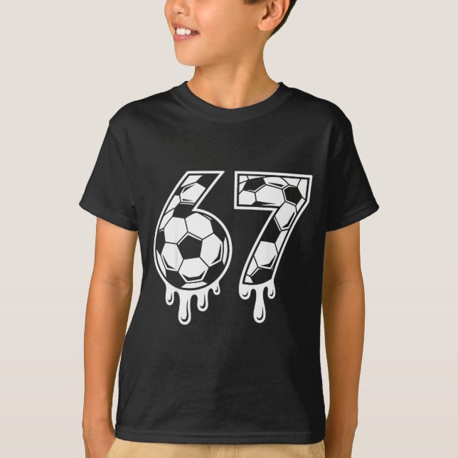 67 Soccer Ice Cream Drip Gen Alpha Six Seven Meme  T Shirt (Framsida)