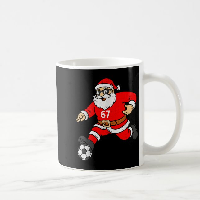 67 Soccer Santa Six Seven Meme Christmas Srt Men B Kaffemugg (Höger)