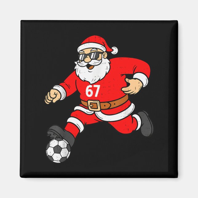 67 Soccer Santa Six Seven Meme Christmas Srt Men B Magnet (Framsidan)