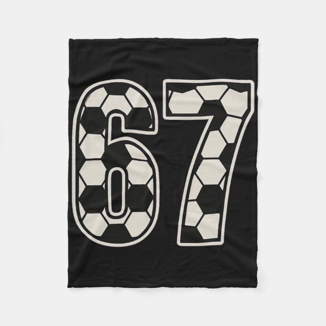 67 Soccer Six Seven 6 7 Meme 67 _3  Fleecefilt (Framsidan)