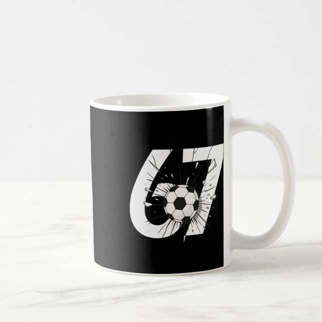 67 Soccer Six Seven 6 7 Meme 67 _3  Kaffemugg (Höger)