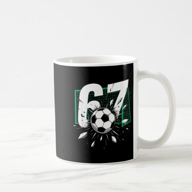 67 Soccer Six Seven 6 7 Meme 67 For Boys Men  Kaffemugg (Höger)