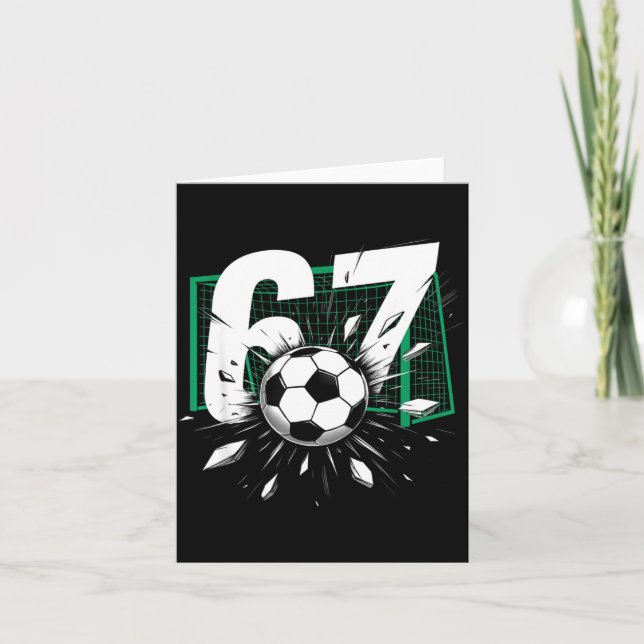 67 Soccer Six Seven 6 7 Meme 67 For Boys Men  Kort (Framsida)