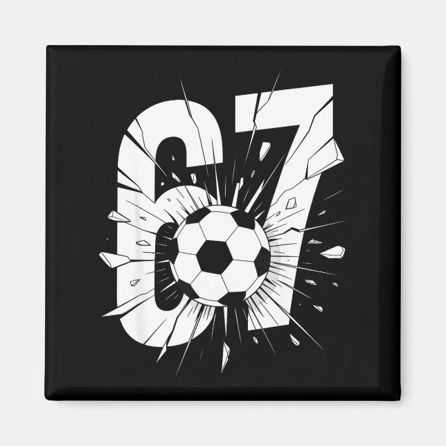 67 Soccer Six Seven 6 7 Meme 67  Magnet (Framsidan)