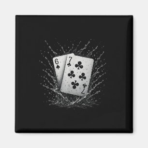 67 Spelkort Six Seven Meme Kortspel Poker Kasino Magnet