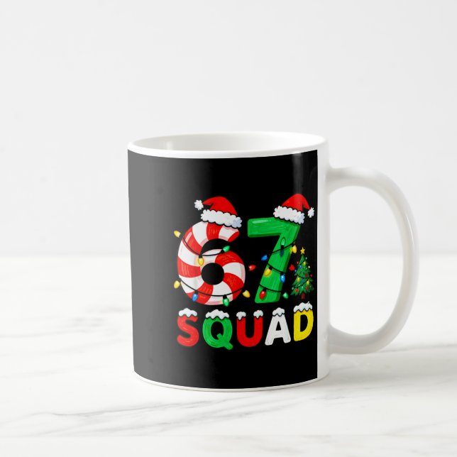 67 Squad Christmas Candy Cane Six Seven Meme Xmas  Kaffemugg (Höger)